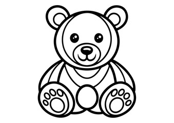 Beautiful teddy bear outline