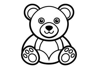 Obraz premium Beautiful teddy bear outline