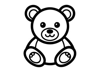 Beautiful teddy bear outline