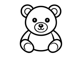 Beautiful teddy bear outline
