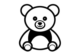 Beautiful teddy bear outline