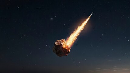 Cutout of flying meteor