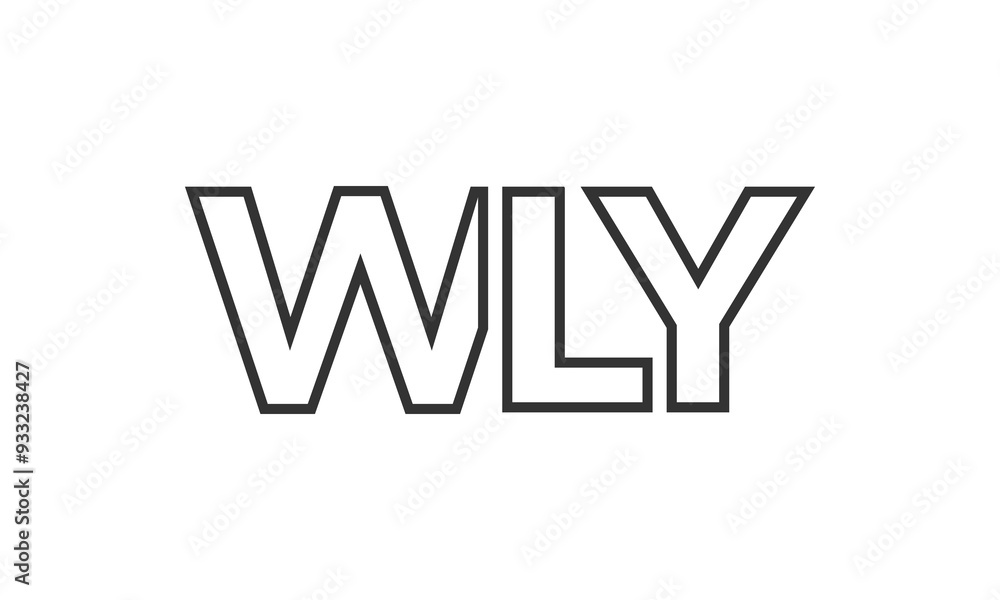 Fototapete wly logo design template with strong and modern bold text. initial based vector logotype featuring s