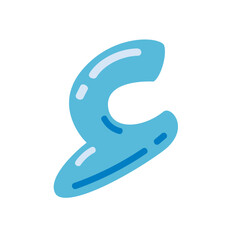 Hamzah letter vector illustration, hijaiyah letter of arabic alphabet, letter hamzah clip art in cute colorful cartoon style, isolated on white background
