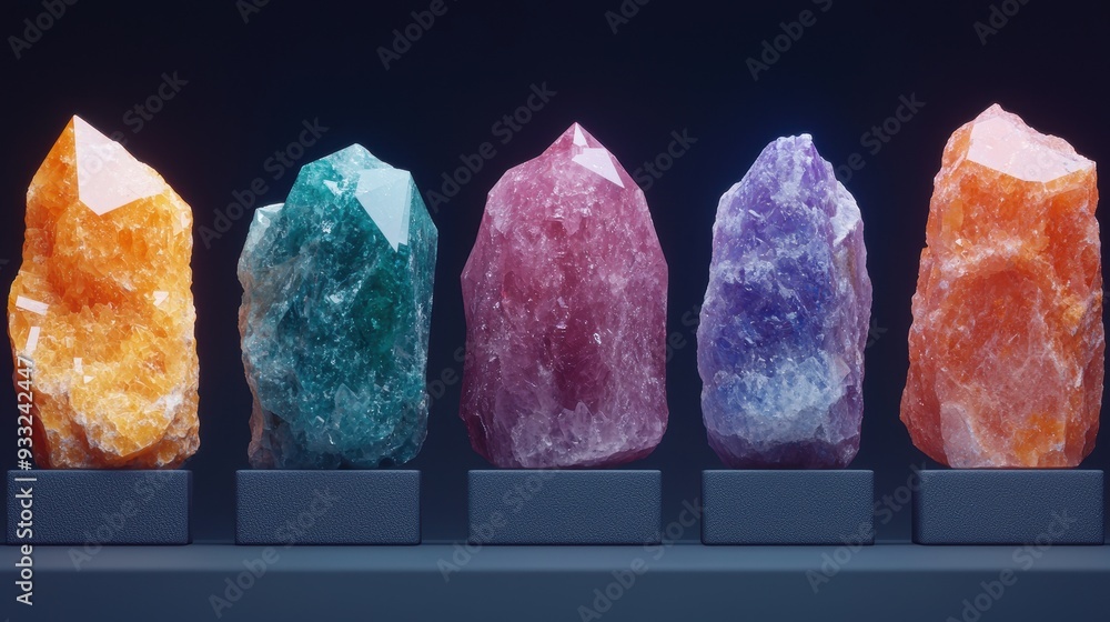 Poster immersive virtual gemstone museum: cutting-edge interactive exhibits with copy space. 8k resolution 