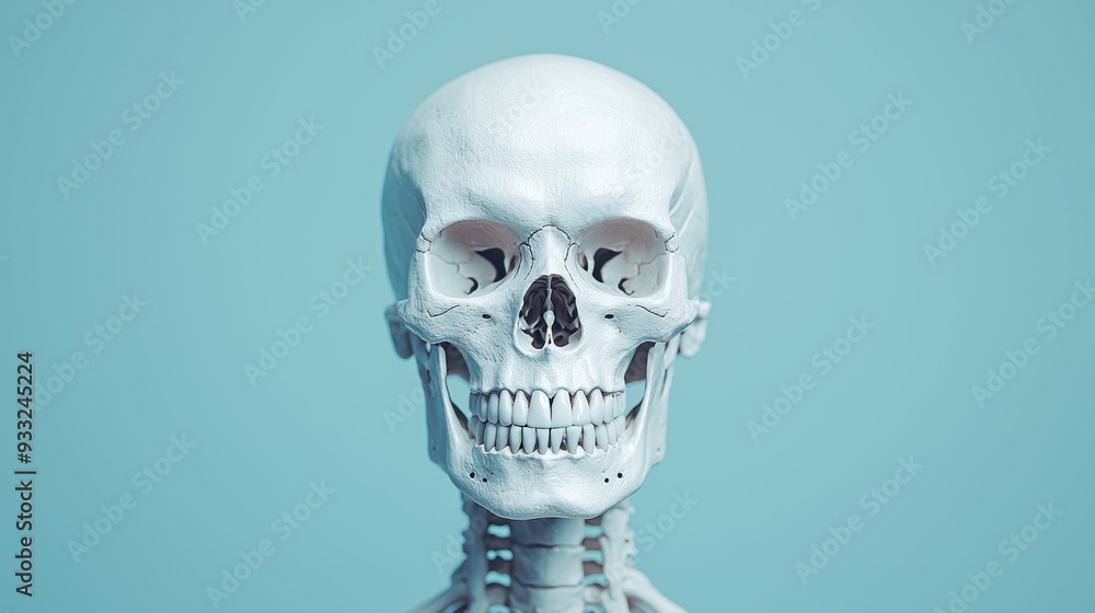 Aufkleber exploring the dynamic properties of bones - educational 8k tool with copy space for text and high de