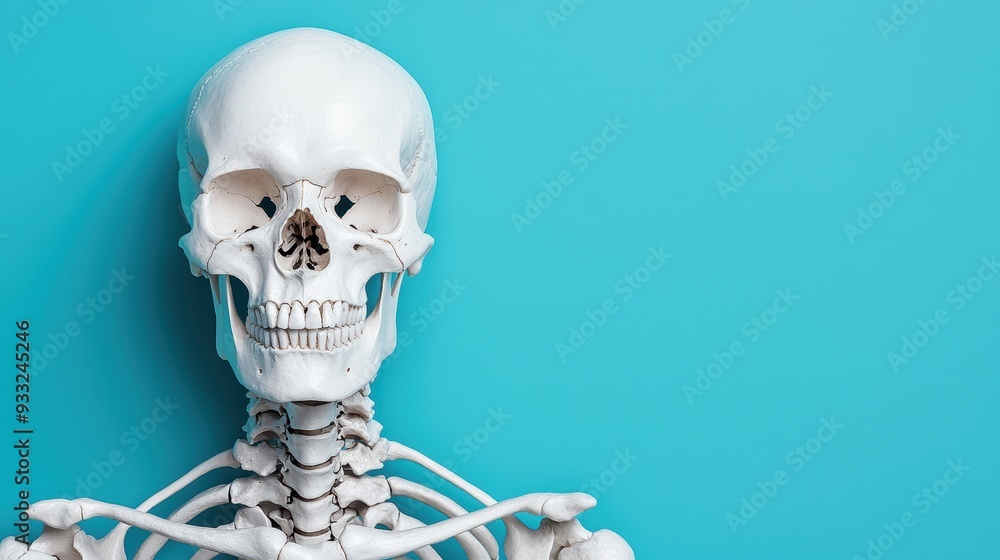 Poster exploring the intricate dynamic properties of bones - educational tool with copy space for text in 8