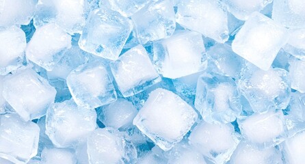 Obraz premium Frozen ice cubes background