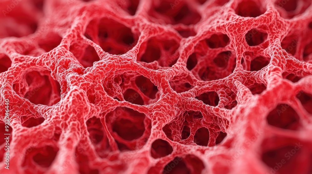 Aufkleber detailed microscopic view of osteocytes in bone tissue revealing cellular structure with copy space 