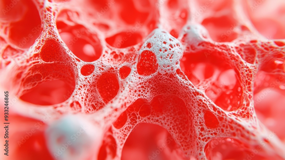 Aufkleber detailed 8k rendering of bone joints highlighting cartilage and ligaments with copy space for text