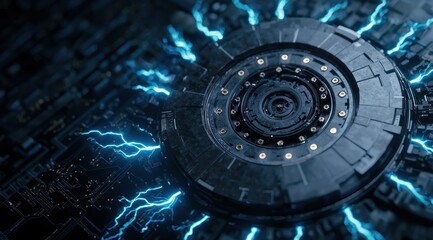 Fototapeta premium Futuristic technology and energy concept