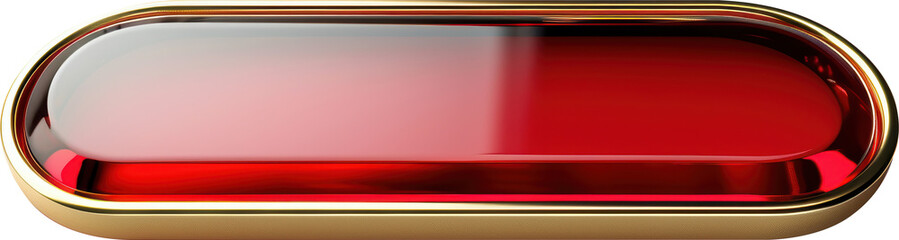 Obraz premium Red button with gold trim