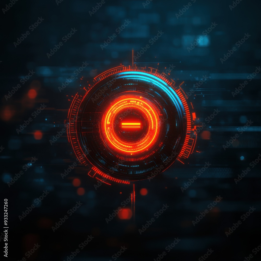 Poster technological evolution: digital interface transforming into futuristic design