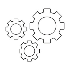 gear icon vector on white background