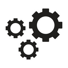 gear icon vector on white background