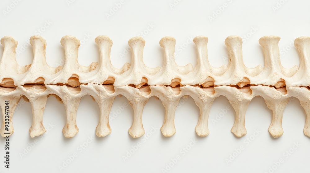 Aufkleber comparative analysis of vertebral column variations across species - detailed 8k image with copy spa