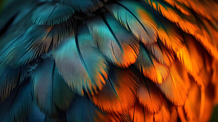 Fototapeta premium feather bird macro photo. texture or background