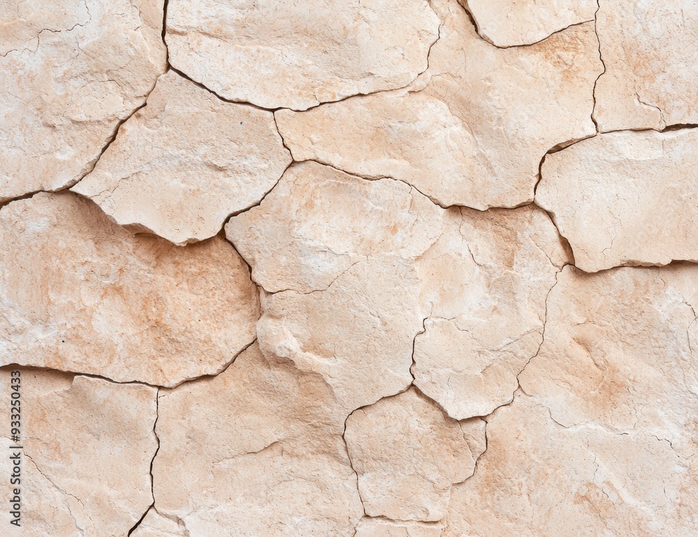 Sticker cracked desert soil texture background