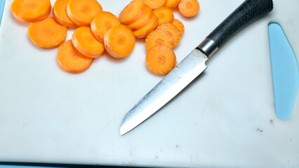 carrot on cutting board