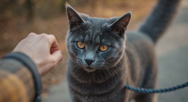 Cute animal wallpaper collection, Intense gaze, Blue eyed cat stares piercingly at camera