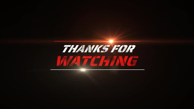 thank you for watching and subscribe Text Animated Video motion graphics.  loop animation of Thanks for Watching