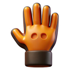 3d Spooky hand holding pumpkin Happy halloween festival concept 3D rendering illustration