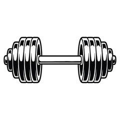 Dumbbell Illustration for Fitness and Weightlifting