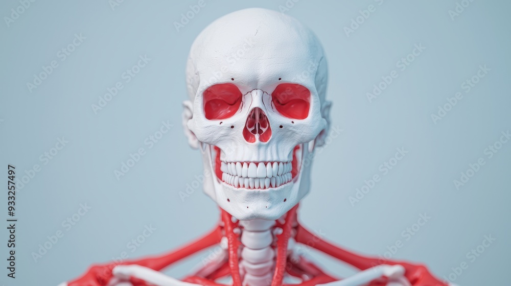 Aufkleber advanced visualization of skeletal deformities and corrective surgeries with copy space for text in 