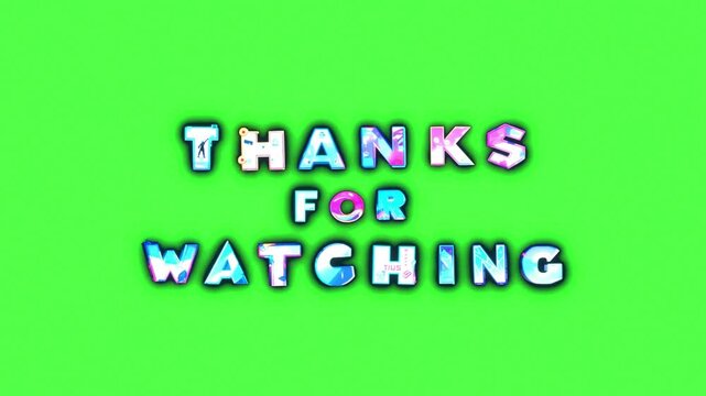 thank you for watching and subscribe Text Animated Video motion graphics.  loop animation of Thanks for Watching