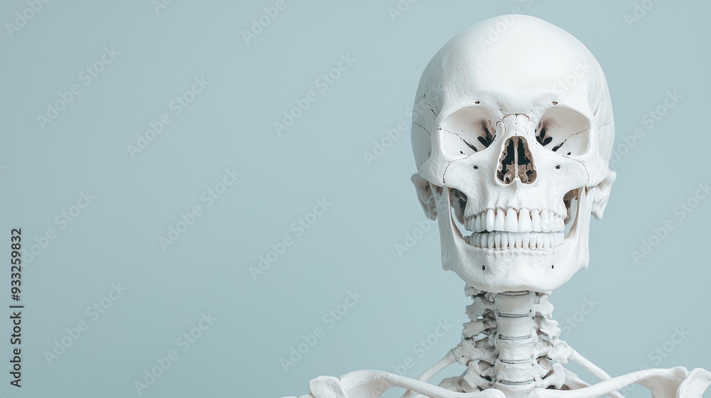 Aufkleber detailed artistic interpretation of appendicular skeleton limb bones with copy space for text in 8k 