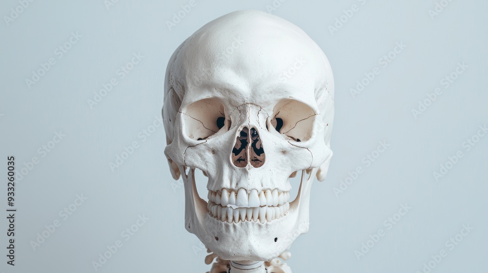 Poster anatomy of protection and support: skeletal system study with copy space for text, detailed 8k resol