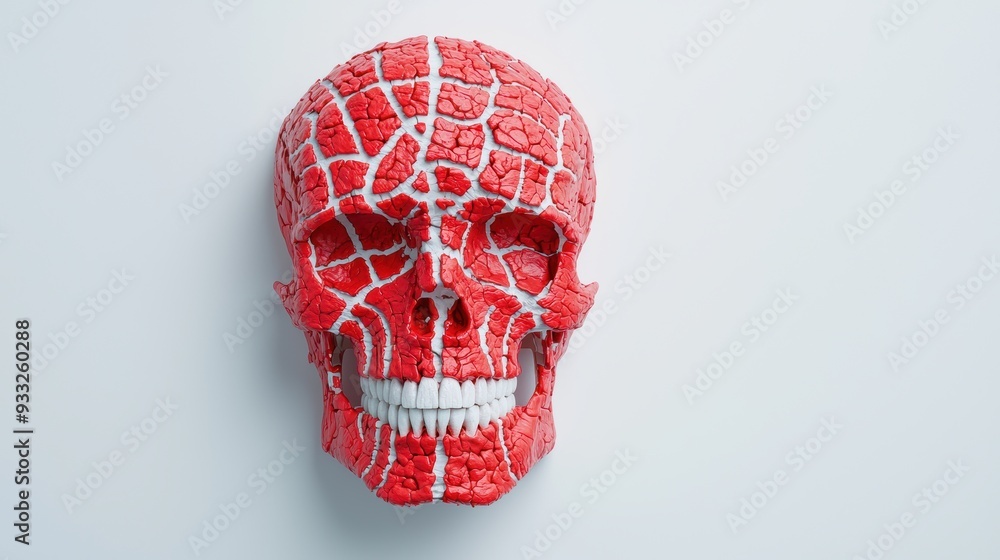 Poster cutting-edge visualization of skeletal fractures and healing process with copy space, high detail me