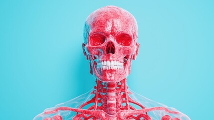 Detailed Illustration of Skeletal Infections: Unveil Manifestations with Copy Space for Text (8K Resolution)