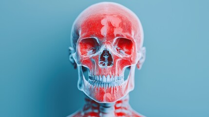 Detailed Visualization of Trauma-Induced Skeletal Damage with Copy Space, 8K Resolution