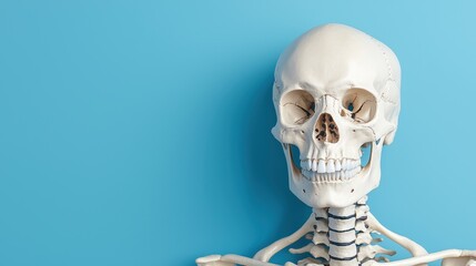 Unveiling Skeletal Metabolic Bone Disease Progression - Detailed 8K Medical Illustration with Copy Space for Text