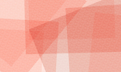 Coral geometric abstract overlay effect with sharp corners. 3d rendering. grungy geometric squares background on transparent background. Cutout neon squares