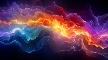 A vivid fractal background with intricate colorful