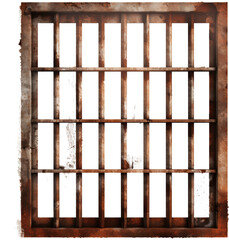 Rusty metal bars, dark and gloomy.