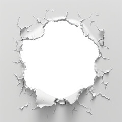 Naklejka premium Cracked wall with a hole