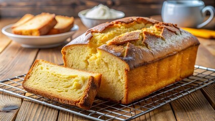 Golden Crust Rhapsody: Pound cake, crispy, flaky, warm, golden
