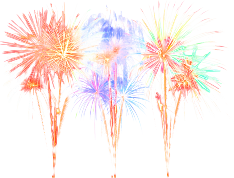 Colorful fireworks display