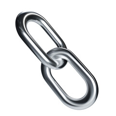 Obraz premium a 3d isometric chain linked together with metal material icon