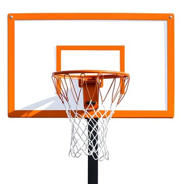 recommend clip art: Highly detailed and modern basketball hoop clipart in a minimalist flat design style isolated on a clean white background  This sports equipment graphic element can be used for various sports fitness