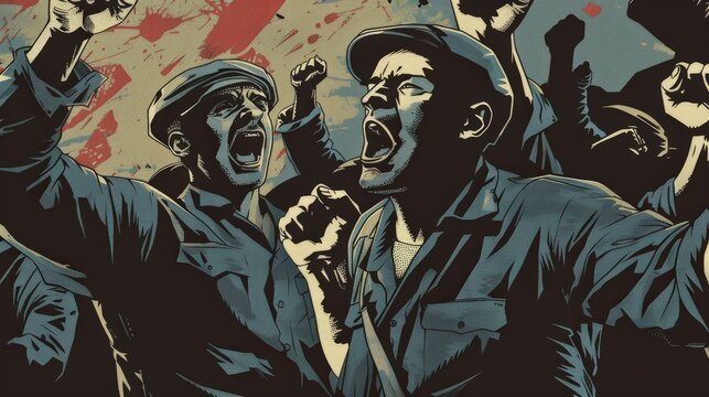 A man is holding his hands up in the air with his mouth open