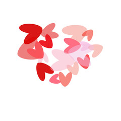 seamless background with different colored confetti hearts for valentine time Flyers, invitation, posters, brochure, banners, voucher design template