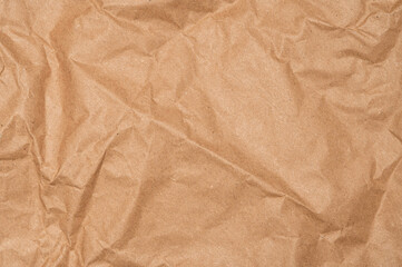 Old craft paper vintage texture surface for background. Recycle pale brown paper crumpled texture, Recycled kraft paper blank with copy space for text