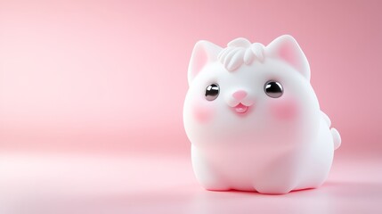 Cute Piggy Bank Saving Money Concept