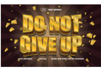 do not give up text effect