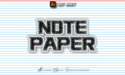 note paper text effect