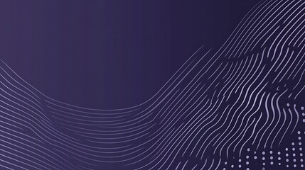 Abstract Purple Background with Wavy Lines and Dots